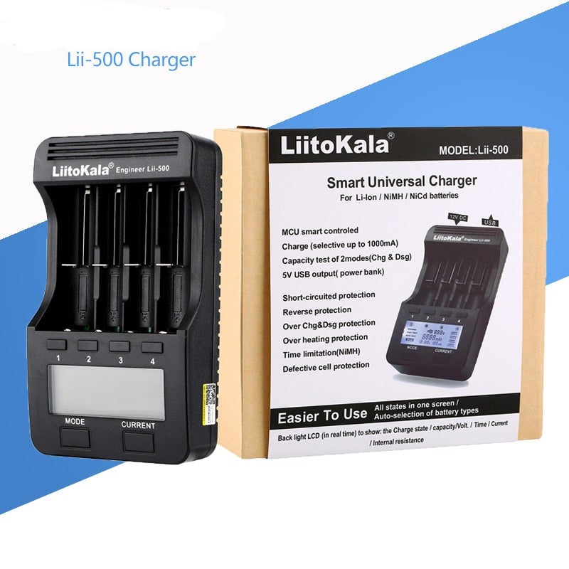 Battery Charger for 18650 26650 21700 AA AAA 3.7V lithium NiMH battery