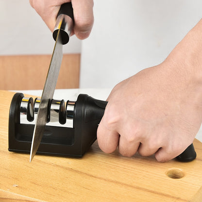 Multi-Functional Hand-Held Three-Purpose Black Sharpening Stone