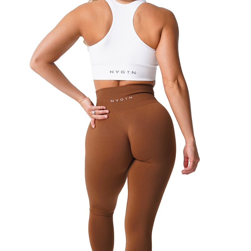 Solid Seamless Leggings Women Soft Workout Tights