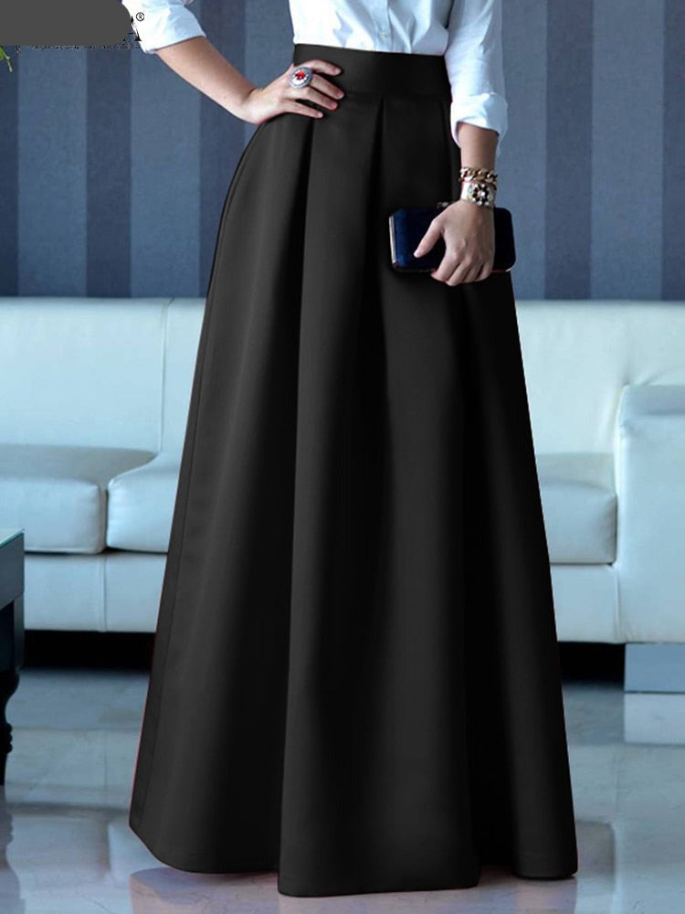 Women´s Elegant High Waist Maxi Long Skirt