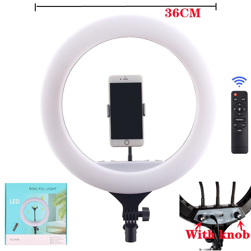 14" LED Ring Light Photographic Selfie Ring Lighting with Stand