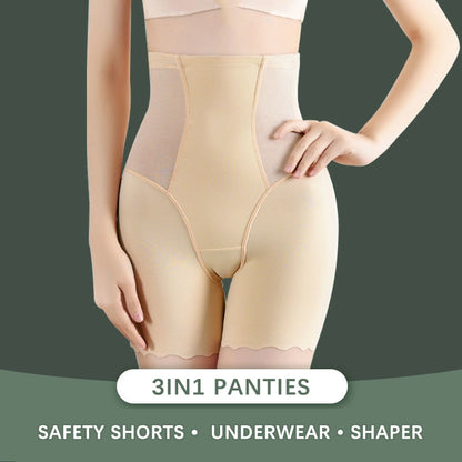 3 in-1 Safety Shorts Shaper Underwear Seamless High Waist Flat