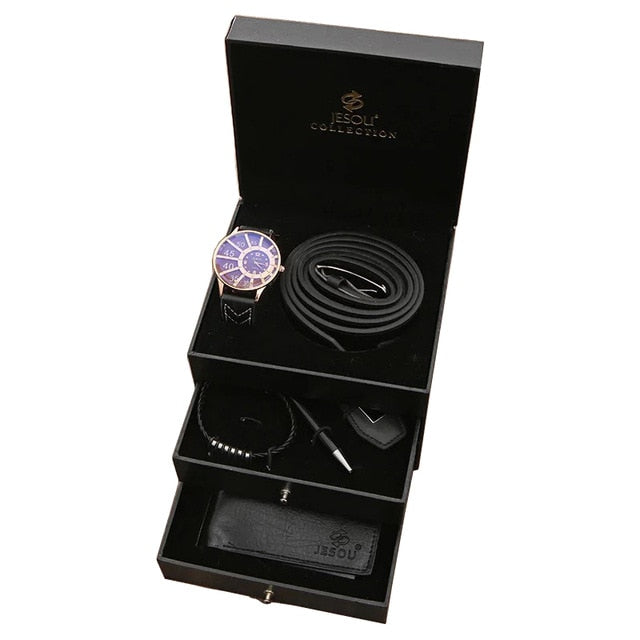 Men Luxury Gift Set Box Fashion Business Watch - Alicetheluxe