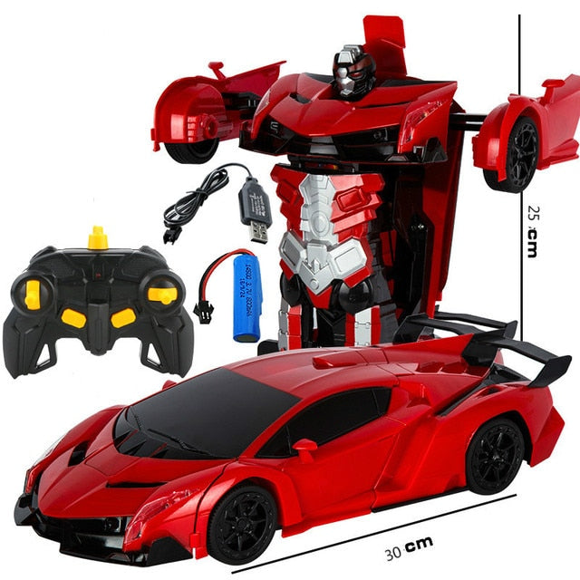 Transformation Robot Car 1:14 Deformation RC Toy led Light Electric - Alicetheluxe