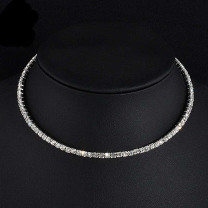 Bridal Fashion Crystal Rhinestone Choker Necklace Wedding Accessories