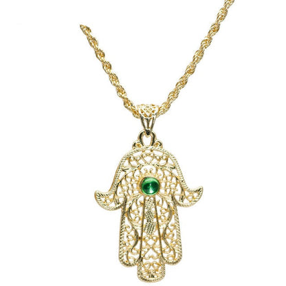 Gold Color Morocco Long Pendant Necklace for Women Arabic Jewelry