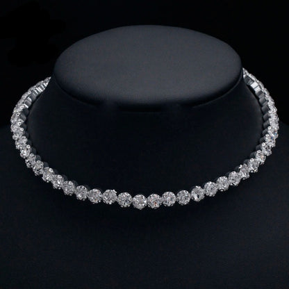 Bridal Fashion Crystal Rhinestone Choker Necklace Wedding Accessories