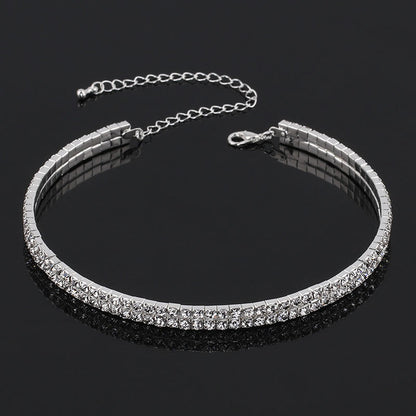 Bridal Fashion Crystal Rhinestone Choker Necklace Wedding Accessories