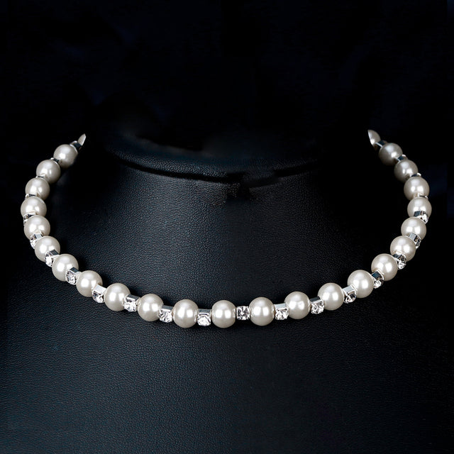 Bridal Fashion Crystal Rhinestone Choker Necklace Wedding Accessories