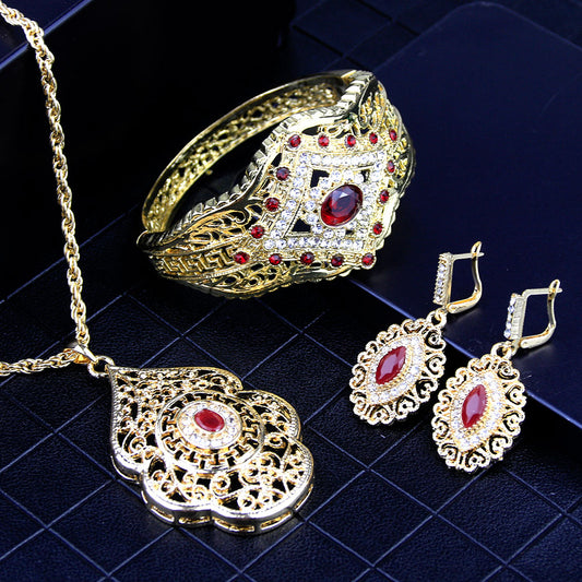 Wedding Jewelry Sets for Women Algeria Crystal Traditional Accessories