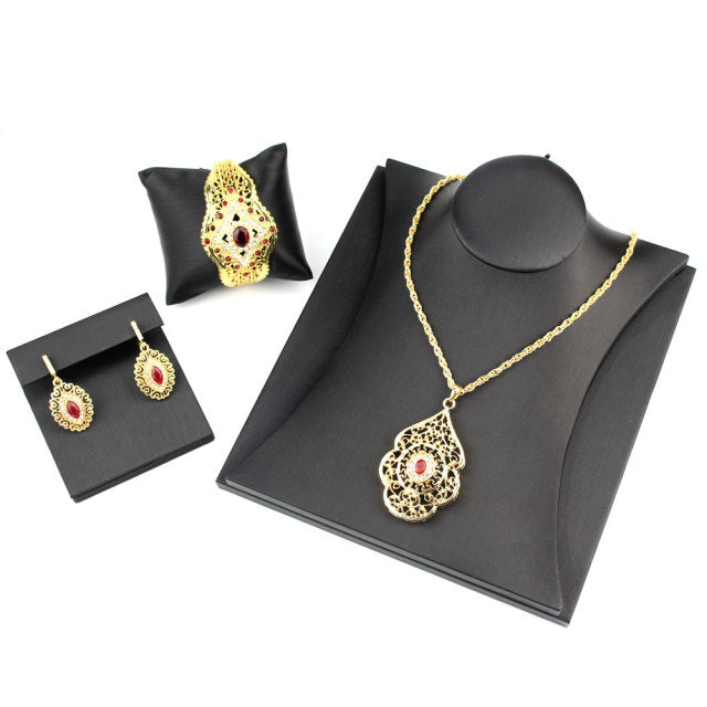 Wedding Jewelry Sets for Women Algeria Crystal Traditional Accessories