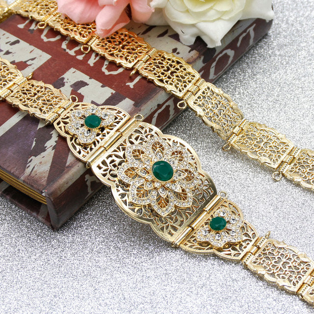 Wedding Dress Kaftan Abaya Metal Waist Chain Belt Jewelry