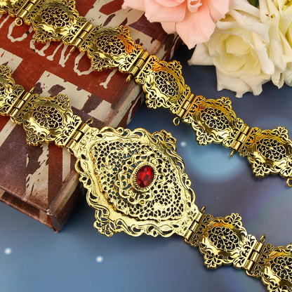 Morocco Caftan Belt for Women Arabesque Ethnic Wedding Body Jewelry