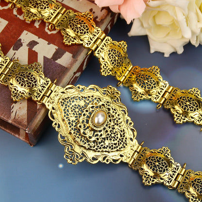 Morocco Caftan Belt for Women Arabesque Ethnic Wedding Body Jewelry