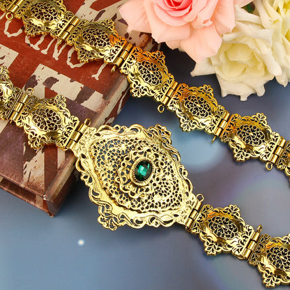 Morocco Caftan Belt for Women Arabesque Ethnic Wedding Body Jewelry