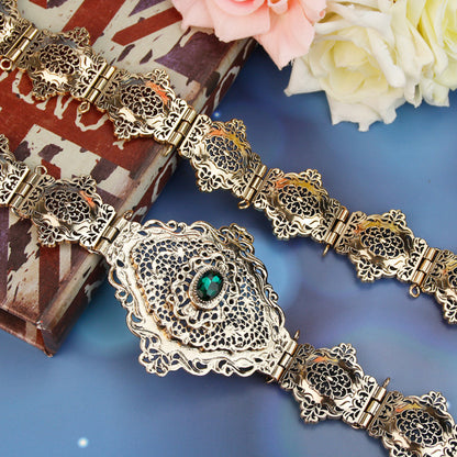 Morocco Caftan Belt for Women Arabesque Ethnic Wedding Body Jewelry