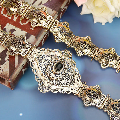 Morocco Caftan Belt for Women Arabesque Ethnic Wedding Body Jewelry