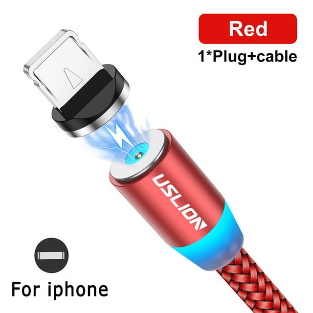 Magnetic USB Cable For iPhone 12 11 Xiaomi Samsung Fast Charging - Alicetheluxe