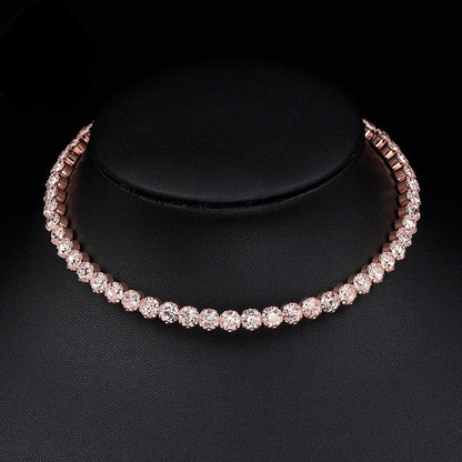 Bridal Fashion Crystal Rhinestone Choker Necklace Wedding Accessories