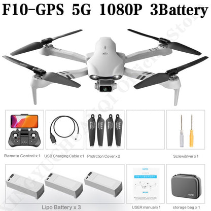 Drone 4K HD dual camera GPS5G wide angle FPV distance 2km professional - Alicetheluxe