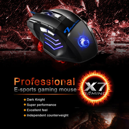 USB Computer Mouse Gaming RGB Ergonomic 7 Button 5500DPI LED Silent - Alicetheluxe