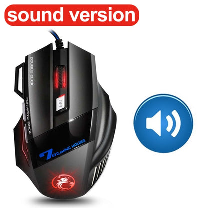 USB Computer Mouse Gaming RGB Ergonomic 7 Button 5500DPI LED Silent - Alicetheluxe