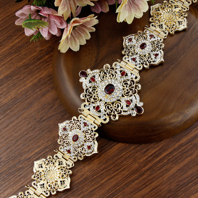 Women Wedding Dress Body Jewelry Gold Color Moroccan Belt