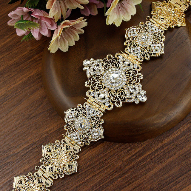 Women Wedding Dress Body Jewelry Gold Color Moroccan Belt