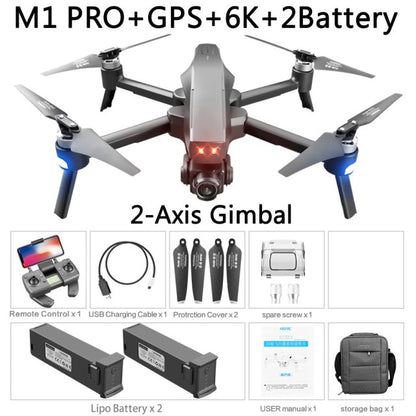 M1 Pro 2 drone 4K 6K HD Camera Professional GPS 5G WIFI 2-Axis Gimbal - Alicetheluxe