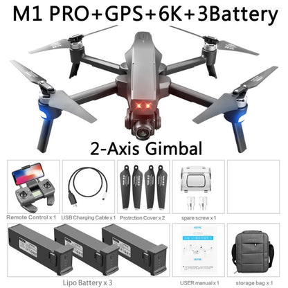 M1 Pro 2 drone 4K 6K HD Camera Professional GPS 5G WIFI 2-Axis Gimbal - Alicetheluxe