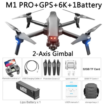 M1 Pro 2 drone 4K 6K HD Camera Professional GPS 5G WIFI 2-Axis Gimbal - Alicetheluxe