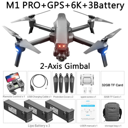 M1 Pro 2 drone 4K 6K HD Camera Professional GPS 5G WIFI 2-Axis Gimbal - Alicetheluxe