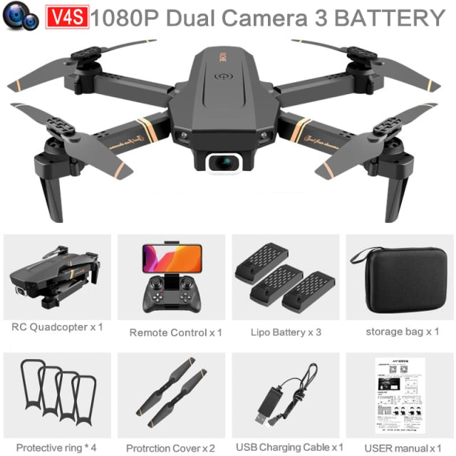 V4 Rc Drone 4k HD Wide Angle Dual Camera Real-time transmission - Alicetheluxe