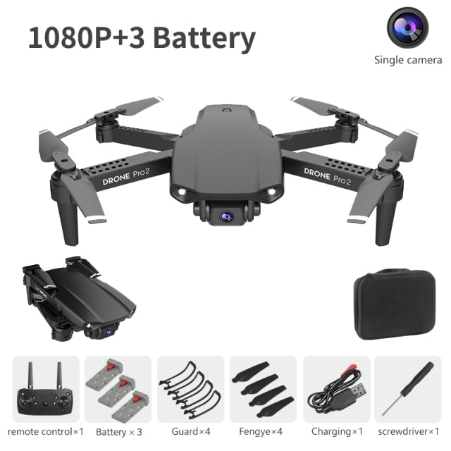 E99 Pro2 RC Mini Drone 4K 1080P 720P Dual Camera Aerial Photography - Alicetheluxe