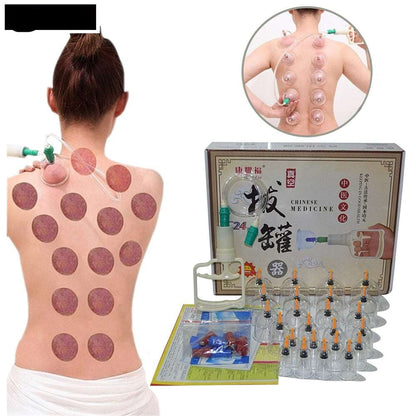 Cupping Massage Cups Therapy Sets Hijama with Vacuum Pump for Body