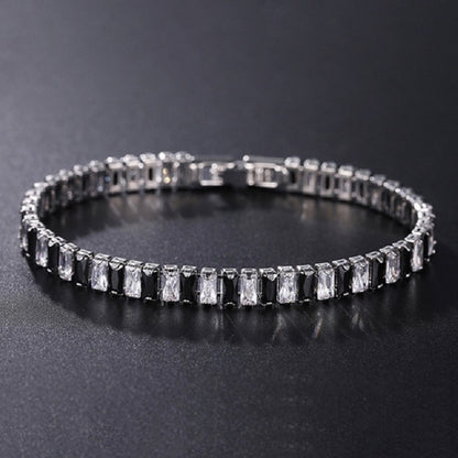 Cubic Zirconia Green Tennis Bracelet For Women Men Gold Silver Color