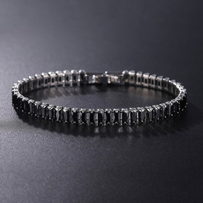 Cubic Zirconia Green Tennis Bracelet For Women Men Gold Silver Color