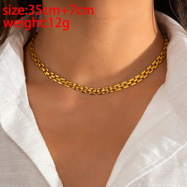 Exaggerated Cuban Chunky Thick Chain Necklace Women