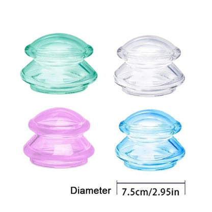 Silicone Vacuum Cupping Set Massage Body Cups Back Physiotherapy Jars - Alicetheluxe