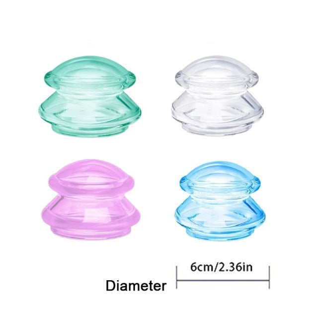 Silicone Vacuum Cupping Set Massage Body Cups Back Physiotherapy Jars - Alicetheluxe