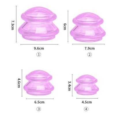 Silicone Vacuum Cupping Set Massage Body Cups Back Physiotherapy Jars - Alicetheluxe