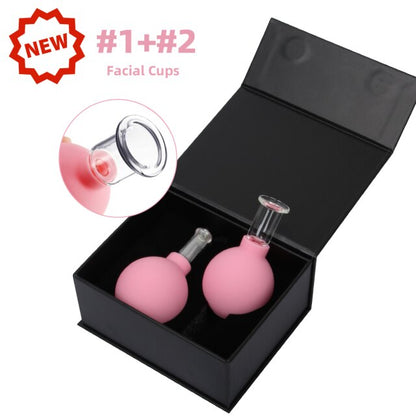 Set Facial Suction Cups Body Hijama Anti-cellulite Rubber Head Glass - Alicetheluxe