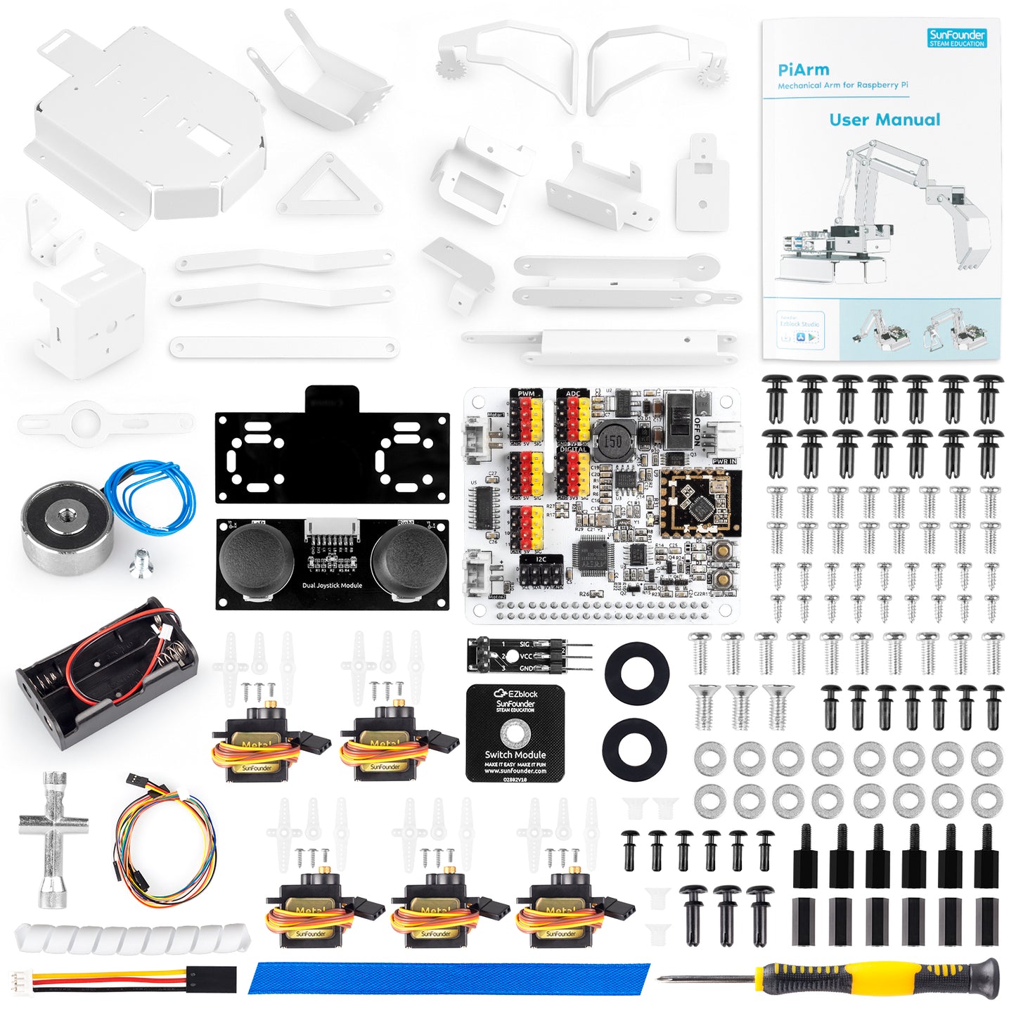 Robot Arm Kit Graphical Visual Programming Python Raspberry Pi 4B 3B+3B