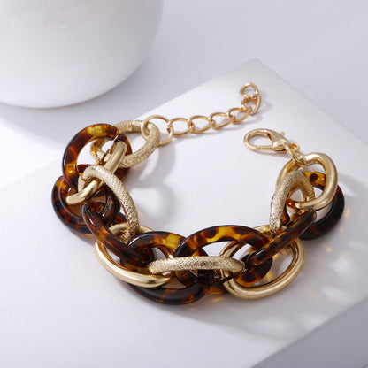 Acrylic Resin Bracelets Bangles Chunky Thick Twisted Bracelets on Hand Female