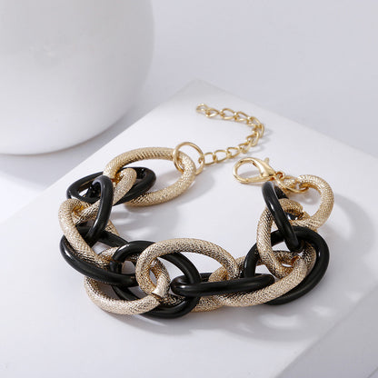 Acrylic Resin Bracelets Bangles Chunky Thick Twisted Bracelets on Hand Female