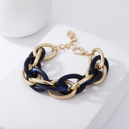 Acrylic Resin Bracelets Bangles Chunky Thick Twisted Bracelets on Hand Female