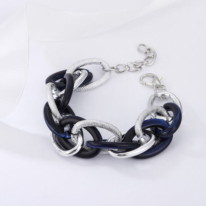 Acrylic Resin Bracelets Bangles Chunky Thick Twisted Bracelets on Hand Female