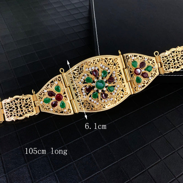 Robe Wedding Belt Long Chain Shaped Rhinestone Bridal Jewelry Belt