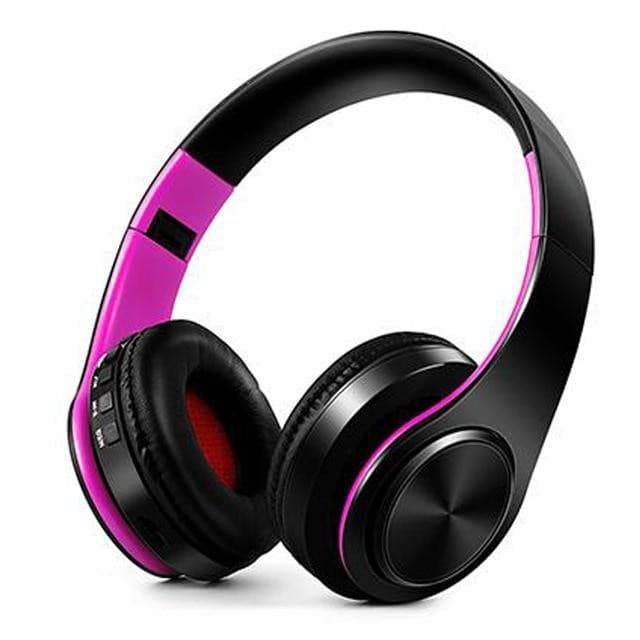 Mp3 Foldable Wireless Headphones Earphone support SD card with Mic - Alicetheluxe